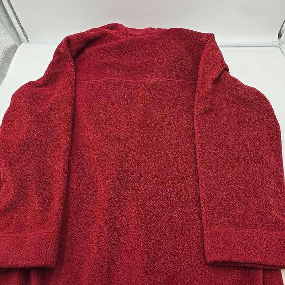 LL Bean Women’s Winter‎ Fleece Robe Grandma Country warm Zip Front Red Size M - Picture 10 of 10